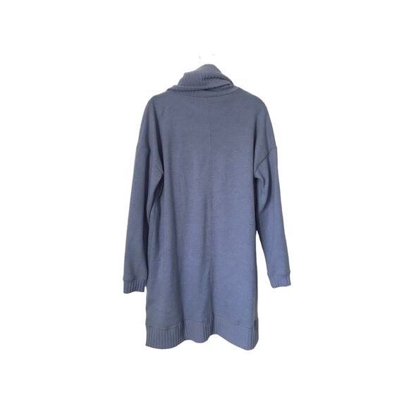 Lulus Sweater Dress Size M Blue Autumn Daze Cowl Neck Long Sleeve Soft Tunic - Picture 4 of 11